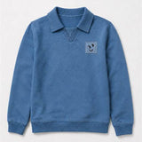 French Terry Rib Collar Sweatshirt
