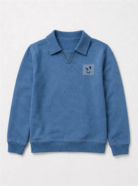 French Terry Rib Collar Sweatshirt