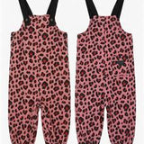 Corduroy Leopard Printed Long Overall