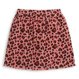 Corduroy Leopard Printed Wrap Skirt