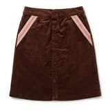 Corduroy Button-Front Skirt