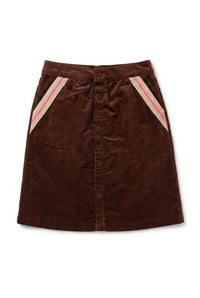 Corduroy Button-Front Skirt
