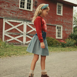 Two-Tone Denim Mini Skirt