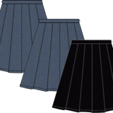 Paneled Denim Skirt