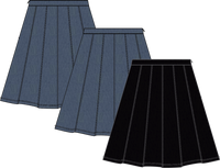 Paneled Denim Skirt