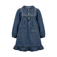 Denim Embroidered Dress