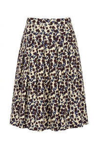 Cherry Print Pleated Skirt