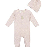 Leaves & Sheep Print Footie