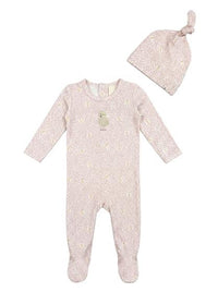 Leaves & Sheep Print Footie