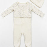 Footie, Cardigan & Hat Set