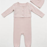 Footie, Cardigan & Hat Set