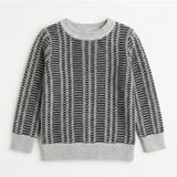 Striped Textured Knit Sweater