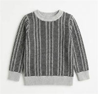 Striped Textured Knit Sweater