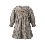 Floral Smocked Corduroy Dress