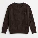 Cable Knit V-Neck Sweater