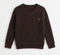 Cable Knit V-Neck Sweater