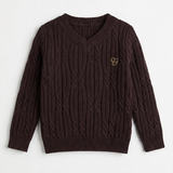 Cable Knit V-Neck Sweater