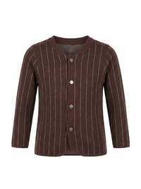 Striped Knit Button Cardigan