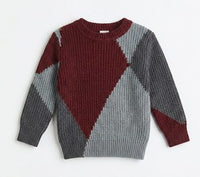Boys Multi Block Rib Knit Sweater