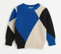 Boys Multi Block Rib Knit Sweater