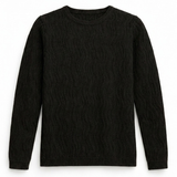 Girls Crew Neck With Knit Texture