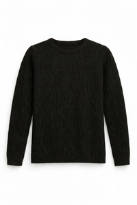 Girls Crew Neck With Knit Texture