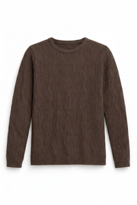 Girls Crew Neck With Knit Texture