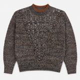 Mixed Knit Mock Neck Top