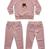 Hook Stitch Bear Sweatshirt & Pant Set