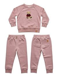Hook Stitch Bear Sweatshirt & Pant Set