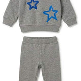Star Print Sweatshirt & Pants Set