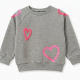 Heart Embroidered Sweatshirt