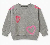 Heart Embroidered Sweatshirt