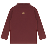 Fine Rib Funnel Neck Top.