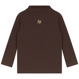 Fine Rib Funnel Neck Top.