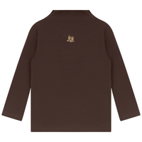Fine Rib Funnel Neck Top.
