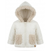 Faux Fur Trim Hooded Coat