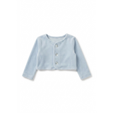 Velour Button-Front Cardigan