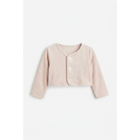 Velour Button-Front Cardigan