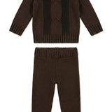 Boys Cable Knit Sweater Set