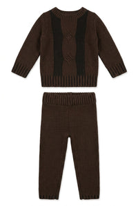 Boys Cable Knit Sweater Set