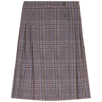 Plaid Pleated Wrap Skirt