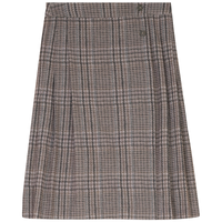 Plaid Pleated Wrap Skirt