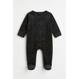 Embossed Velour Footie