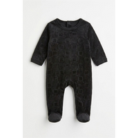 Embossed Velour Footie