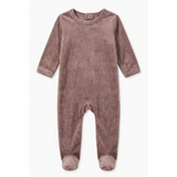 Embossed Velour Footie