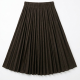 Waffle Textured Crinkle Pleated Skirt
