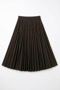 Waffle Textured Crinkle Pleated Skirt
