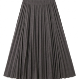 Waffle Textured Crinkle Pleated Skirt