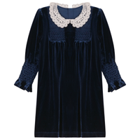 Smocked Velour Dress